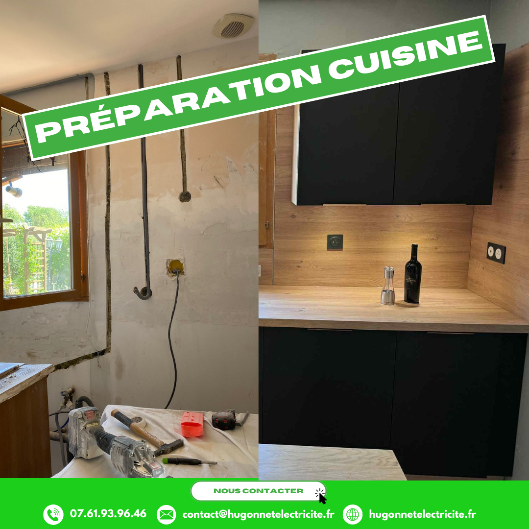 Retrouvez notre préparation d'une cuisine par votre électricien Carcassonne